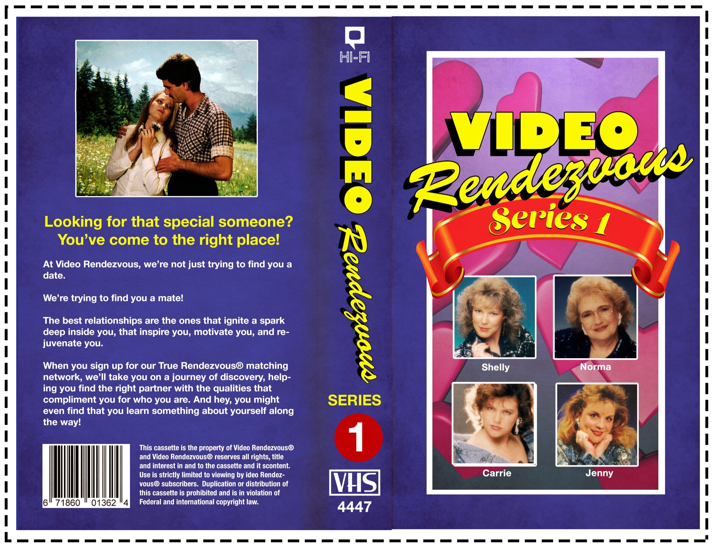 Video Rendezvous - Final design of Series 1 tape.