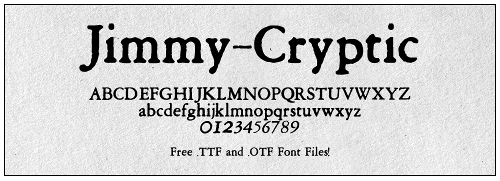 Jimmy-Cryptic Font Sample